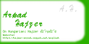 arpad hajzer business card